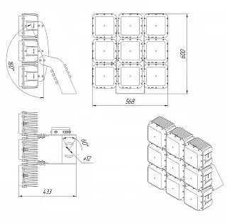 Прожектор VL-ARENA 150-09-K8-5K 70 RA